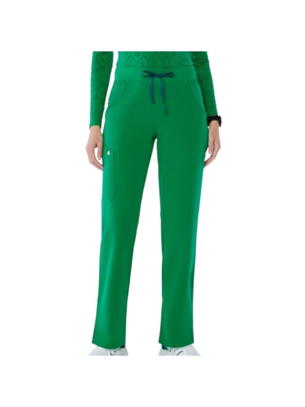 Figs Kade Straight-Leg Scrub Pant in Evergreen